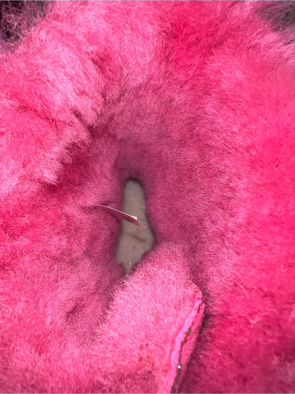 UGG Bright Pink Shearling-Lined Boot Interior